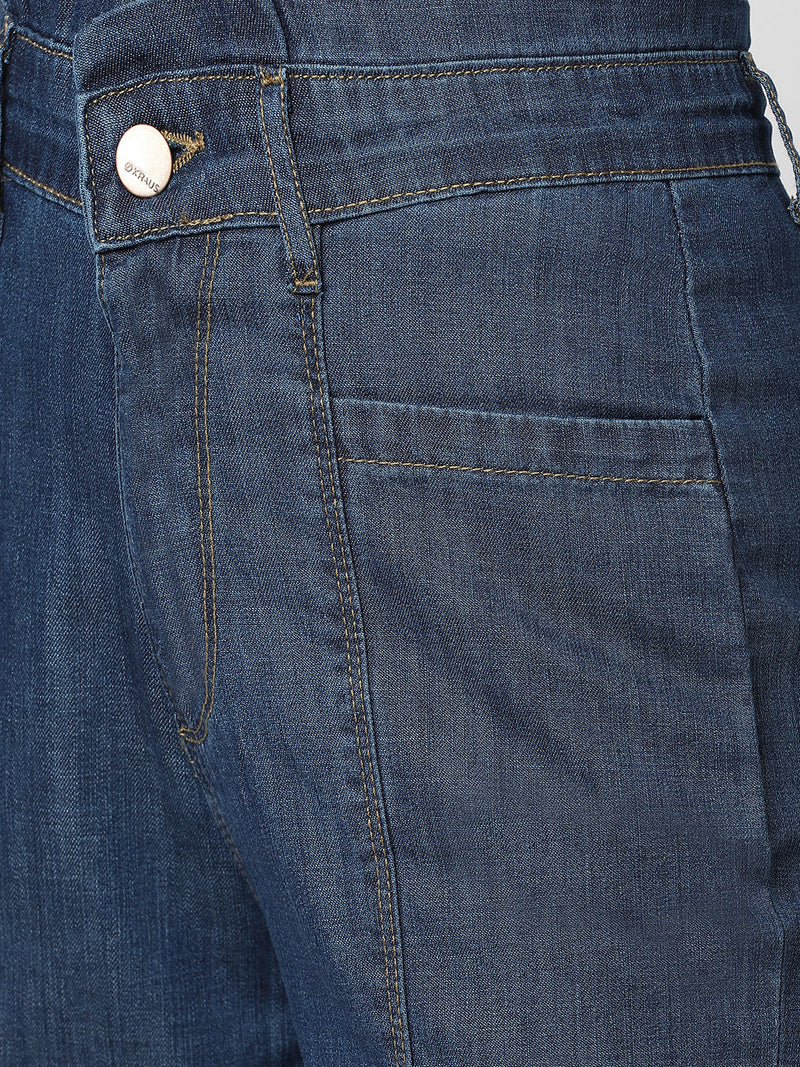 High-Rise Baggy Fit Jeans - Blue