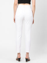K5067 Super High-Rise Straight Jeans - White