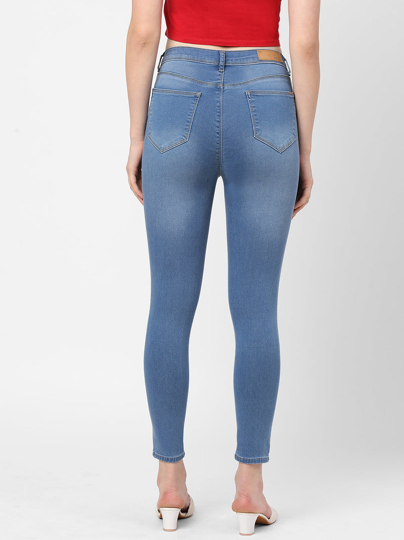 K4014 High-Rise Skinny Jeans - Blue
