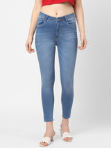K4014 High-Rise Skinny Jeans - Blue