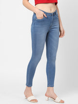K4014 High-Rise Skinny Jeans - Blue