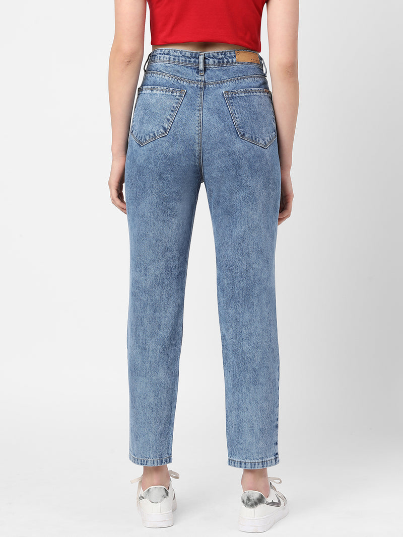 K5085 High Rise Mom Fit - Light Blue