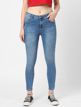 K4014 High-Rise Skinny Jeans - Blue