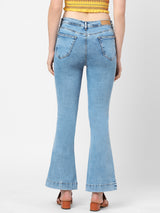 K5013 High-Rise Flared Jeans - Light Blue