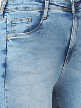 K5013 High-Rise Flared Jeans - Light Blue