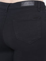 Women Black K5094 High-Rise Mini Flare Jeans