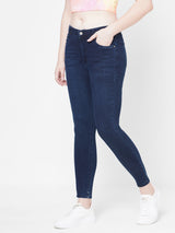 Women Dark Blue K4014 High-Rise Skinny Jeans