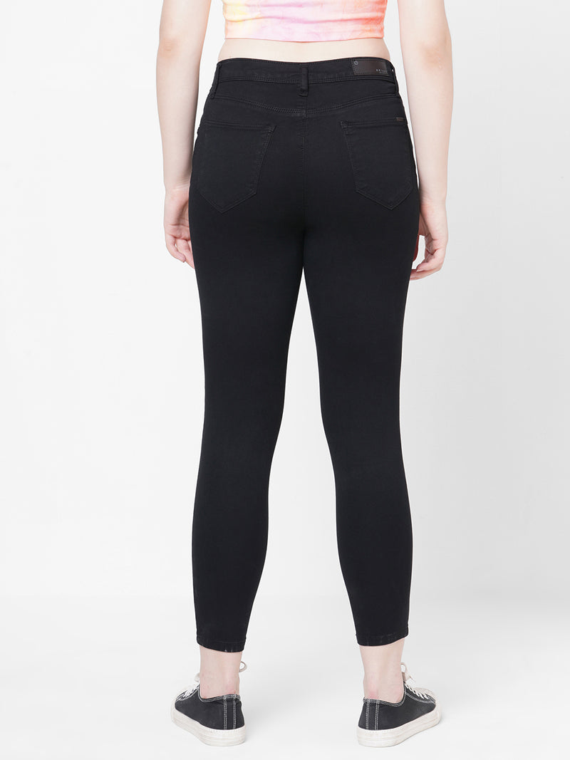 Women Black K4014 High-Rise Skinny Jeans