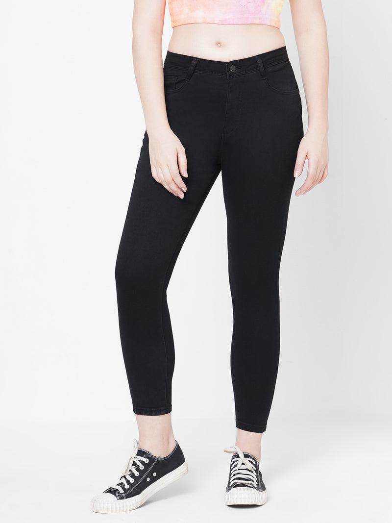 Women Black K4014 High-Rise Skinny Jeans