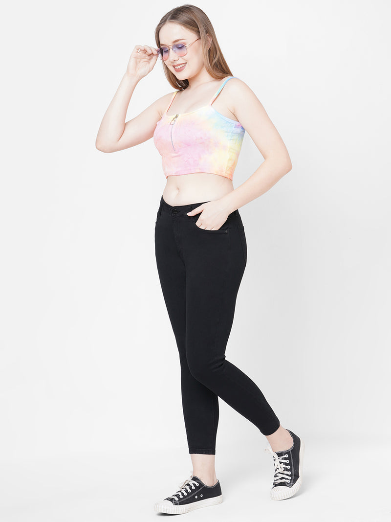 Women Black K4014 High-Rise Skinny Jeans