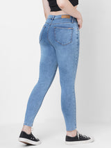 Women Light Blue K4014 High-Rise Skinny Jeans