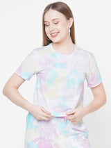Women Multicolor Tie & Dye T-Shirt