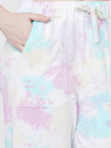 Women Multicolor High Rise Tie & Dye Jogger