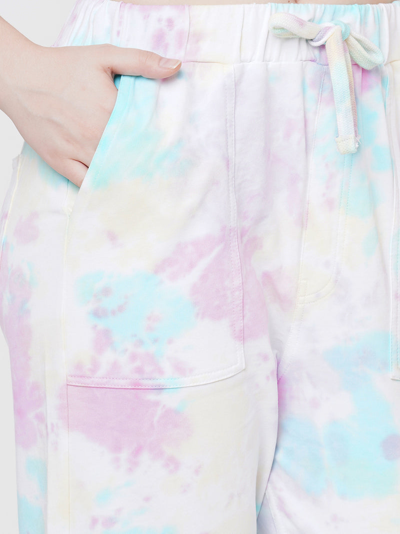 Women Multicolor High Rise Tie & Dye Jogger