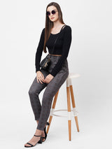K4005 High-Rise Tregging - Black Grey