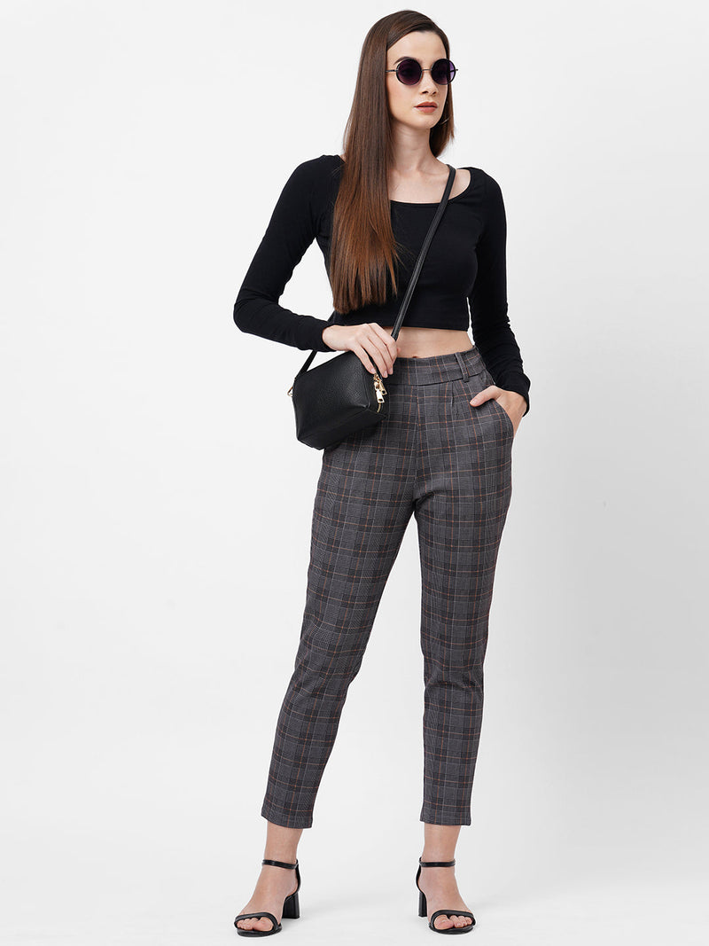 K4005 High-Rise Tregging - Black Grey