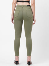 K4014 High-Rise Skinny Jeans - Olive
