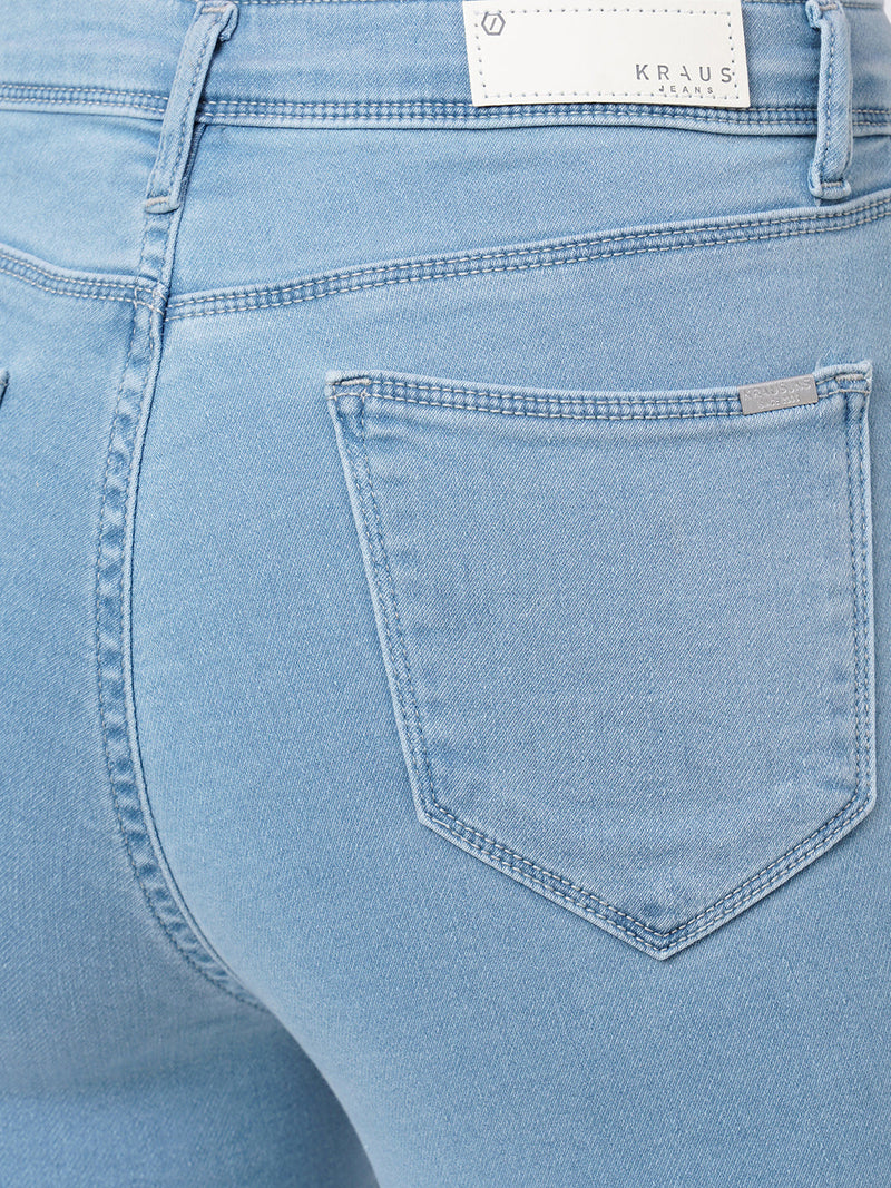 K4014 High-Rise Skinny Jeans - Light Blue