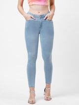 K4014 High-Rise Skinny Jeans - Light Blue