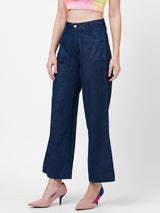 K5031 High-Rise Wide Leg Jeans - Blue