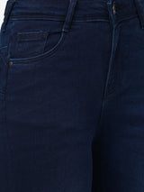 K4068 Mid-Rise Push Up Super Skinny Jeans - Dark Blue