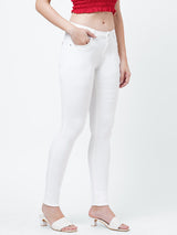 K3006 Mid-Rise Skinny Jeans - White