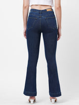 K5013 High-Rise Flared Jeans - Dark Blue