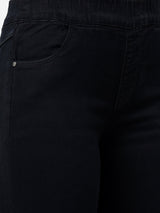 K3081 Mid-Rise Denim Legging - Black