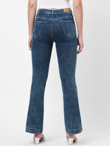 K5013 High-Rise Flared Jeans - Dark Blue