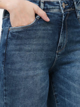 K5013 High-Rise Flared Jeans - Dark Blue