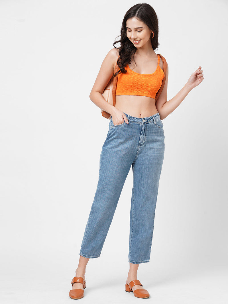 K5085 High Rise Mom Fit - Light Blue