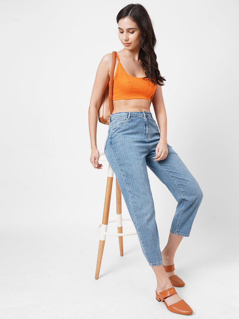 K5085 High Rise Mom Fit - Light Blue