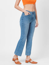 K5013 High-Rise Flared Jeans - Blue