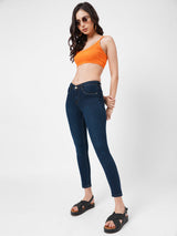 K3060 High-Rise Tummy Tucker Slimming Jeans - Ink Blue