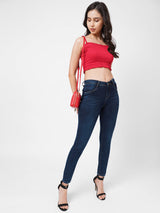 K3051 Mid-Rise Skinny Jeans - Blue