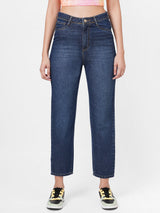 K5085 High Rise Mom Fit - Dark Blue