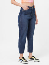 K5085 High Rise Mom Fit - Dark Blue