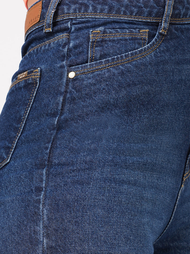K5085 High Rise Mom Fit - Dark Blue