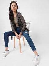K3051 Mid-Rise Skinny Ripped Jeans - Blue