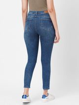 K4068 Mid-Rise Push Up Super Skinny Jeans - Blue