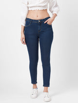 K3024 Mid-Rise Skinny Jeans - Dark Blue
