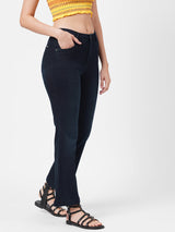 K5013 High-Rise Flared Jeans - Navy