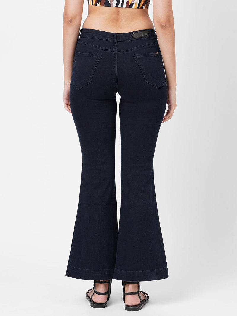 K5013 High-Rise Flared Jeans - Blue