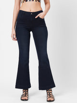 K5013 High-Rise Flared Jeans - Blue
