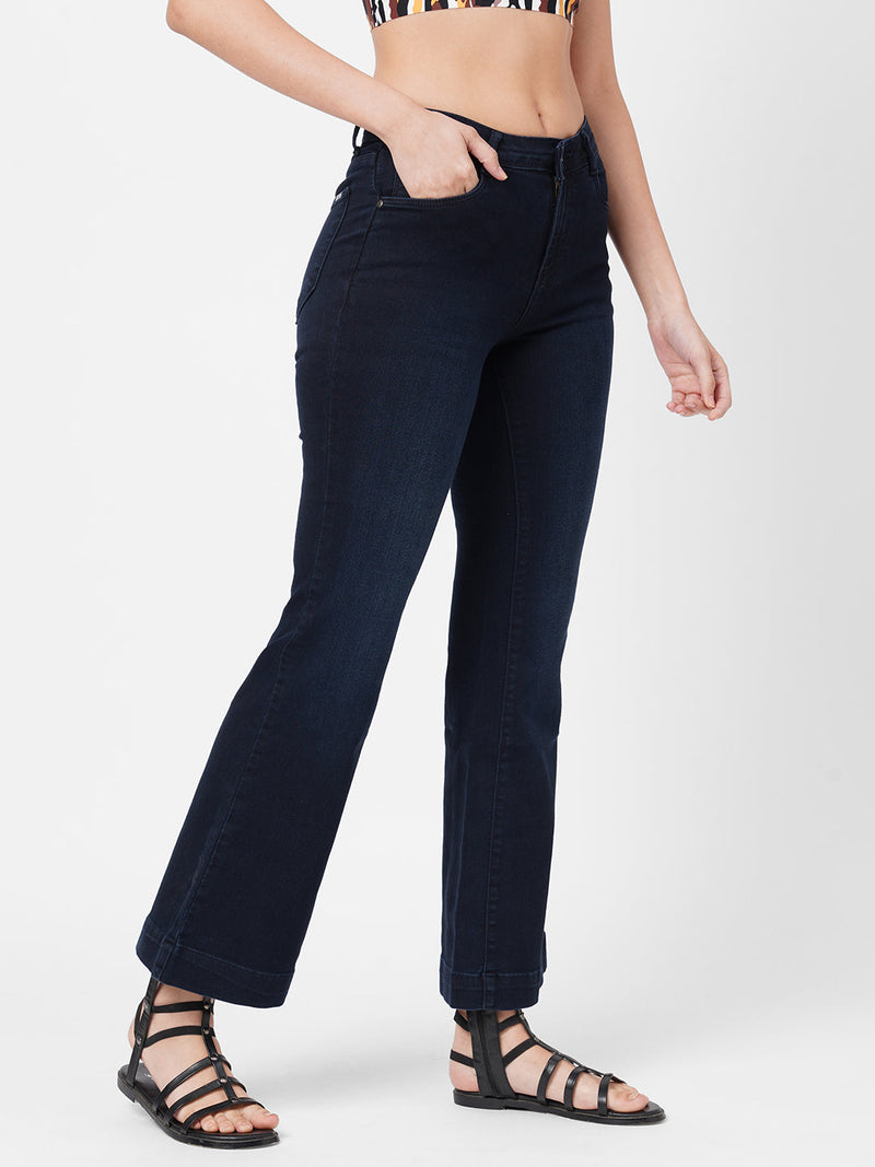 K5013 High-Rise Flared Jeans - Blue