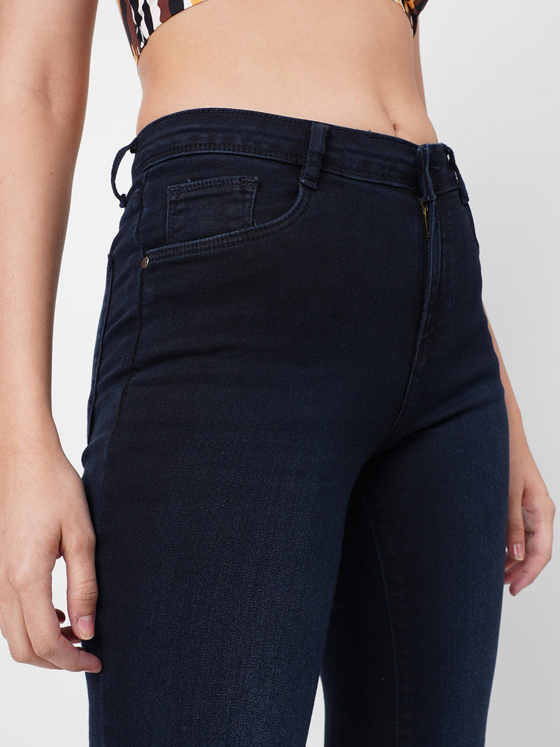 K5013 High-Rise Flared Jeans - Blue