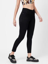K4014 High-Rise Skinny Jeans - Black