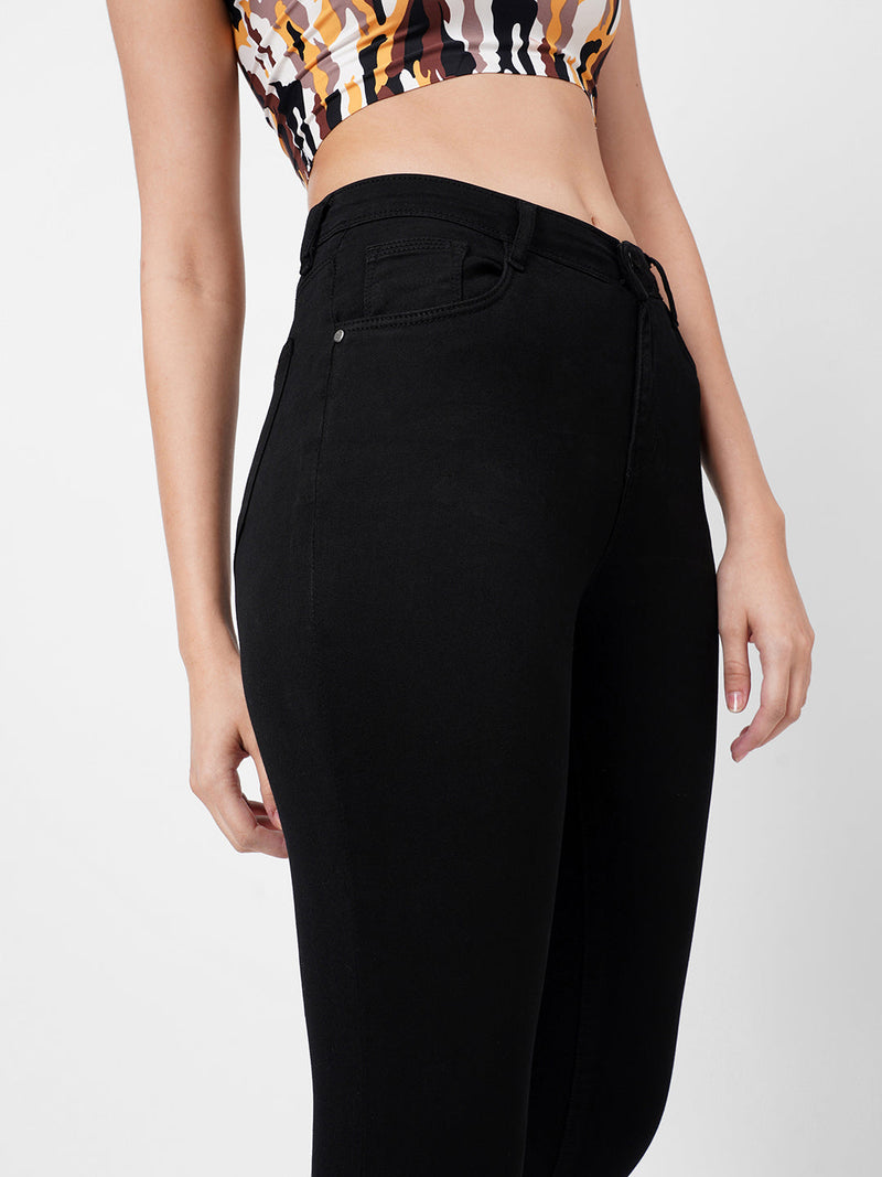 K4014 High-Rise Skinny Jeans - Black