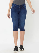 K4023 Midrise Capri - Dark Blue