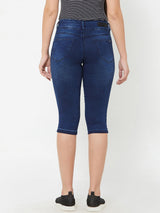 K4023 Midrise Capri - Dark Blue